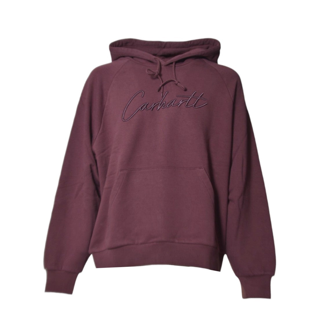 Carhartt Wip Deep Bordeaux Relaxed-Fit Hoodie With Embroidered Script