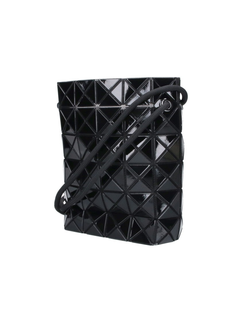 Bao Bao Issey Miyake Black Wring Geometric Pvc Drawstring Bucket Bag