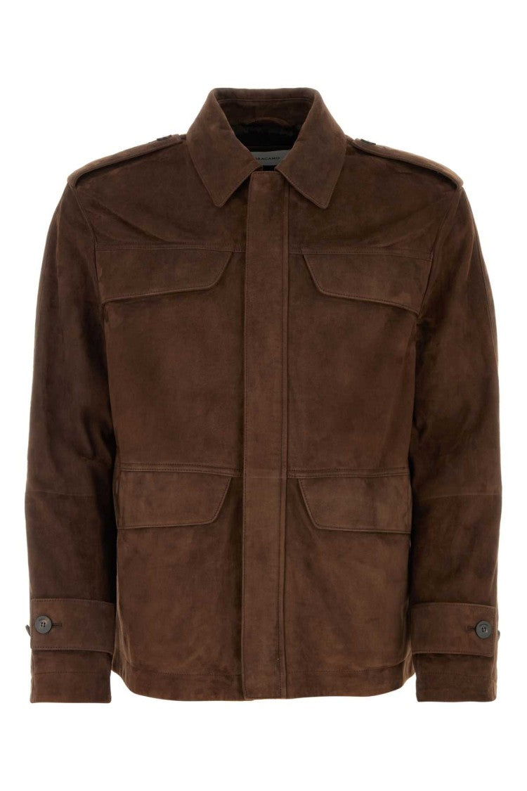 Salvatore Ferragamo Brown Suede Jacket