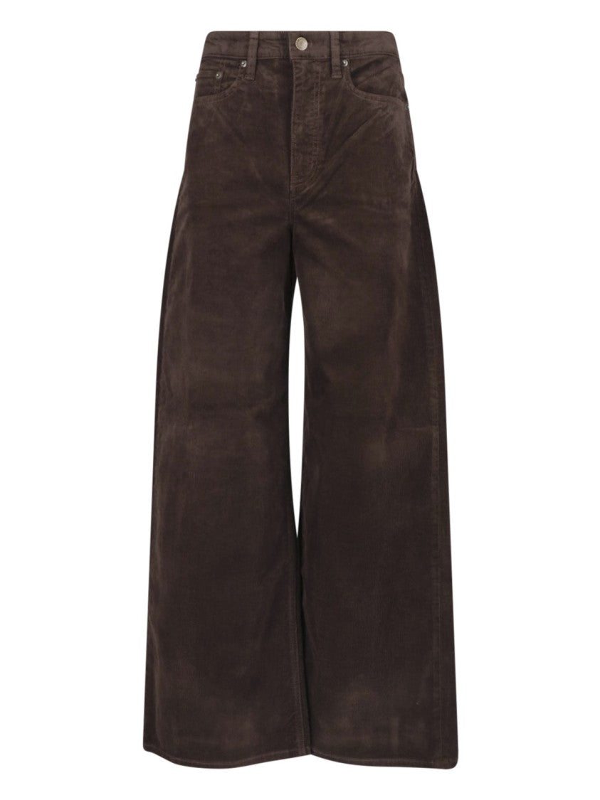 Polo Ralph Lauren Wide-Leg Cotton Corduroy Pants With Five-Pocket Design