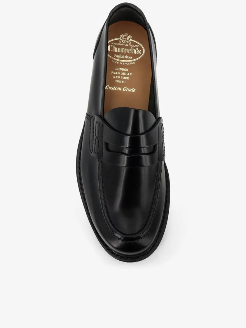 Church's Black Leather Loafer With Classic Penny Strap