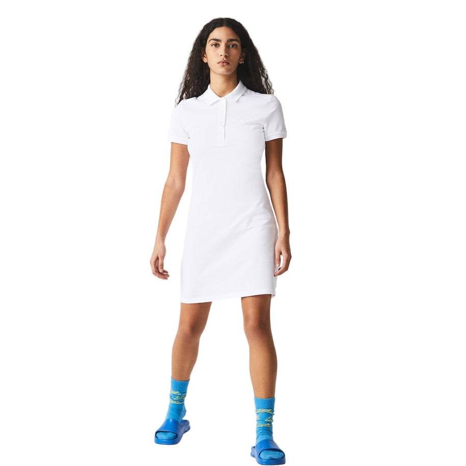 Lacoste White Mini Slim Fit Polo Dress