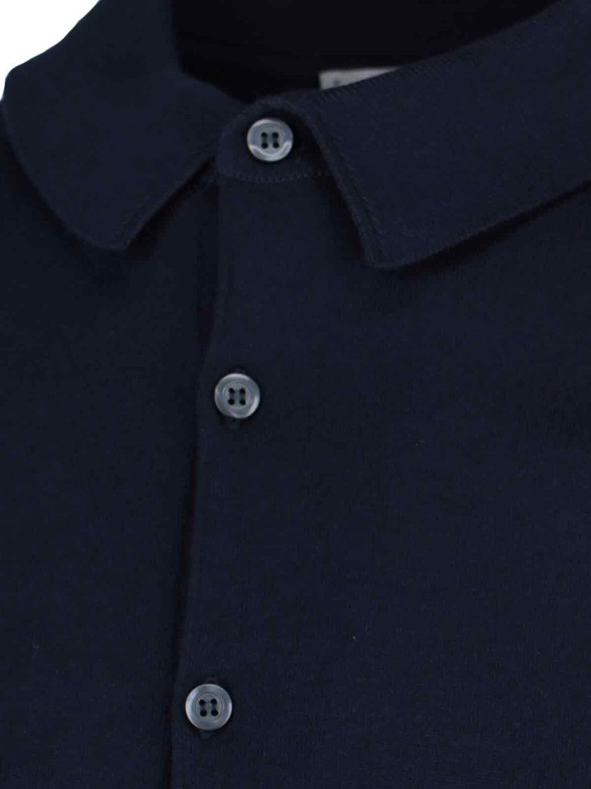 John Smedley Dark Blue Adrian Classic Cotton Polo