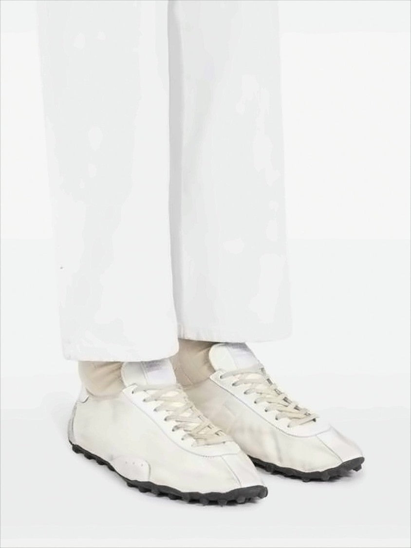 Maison Margiela Sleek Low-Profile Sneakers With Textured Suede Accents