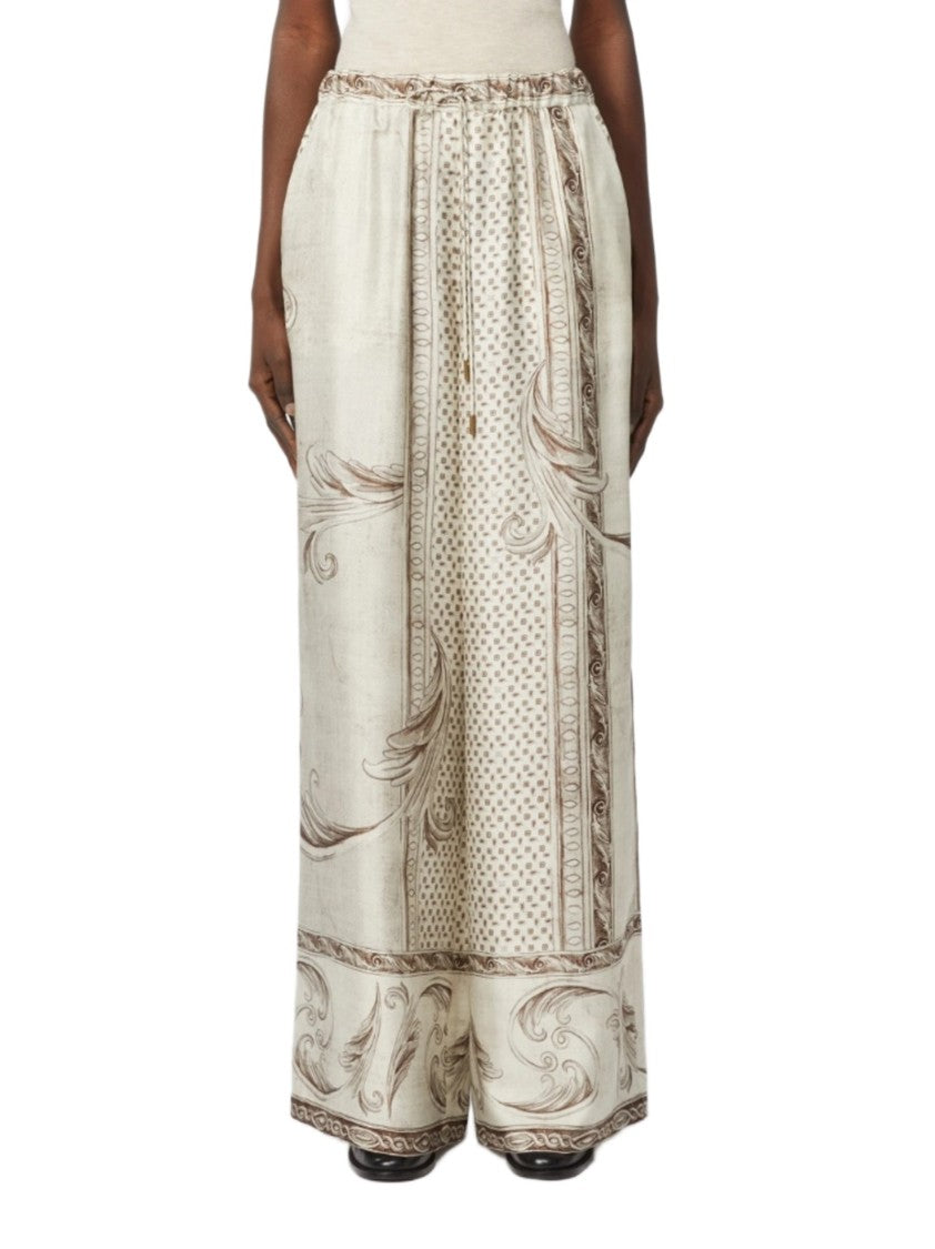 Max Mara Wide-Leg Trousers With Baroque Motifs