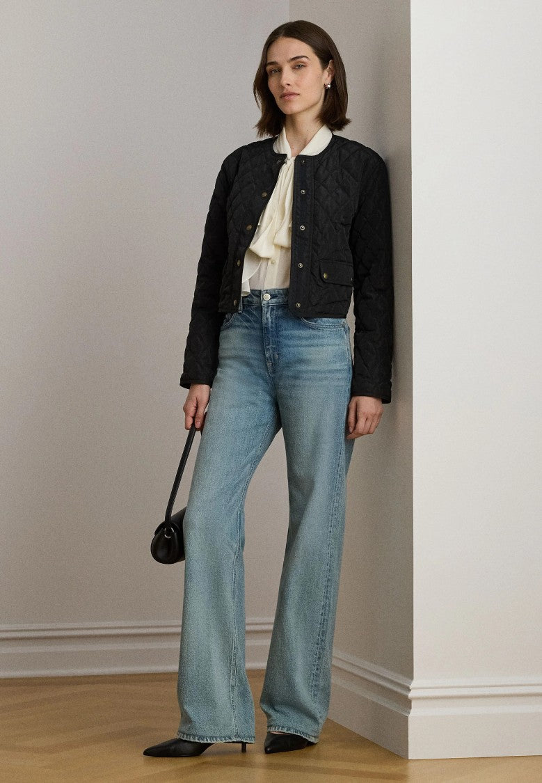 Lauren Ralph Lauren Cropped Diamond Quilted Jacket