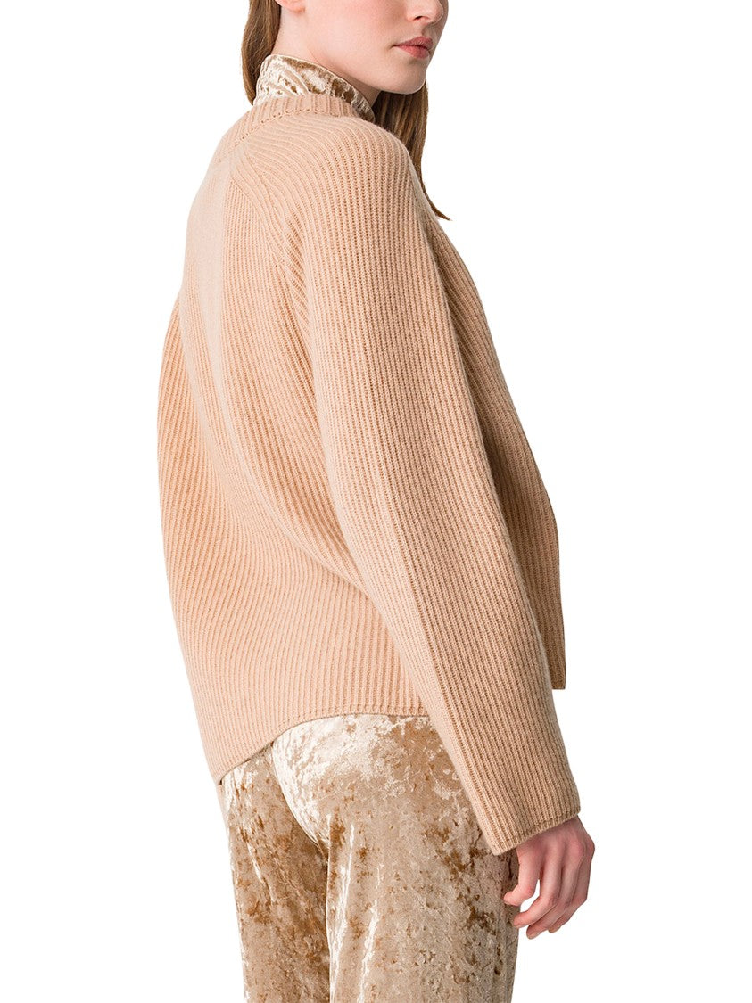 Forte Forte English Rib Roundneck Sweater In Warm Brown