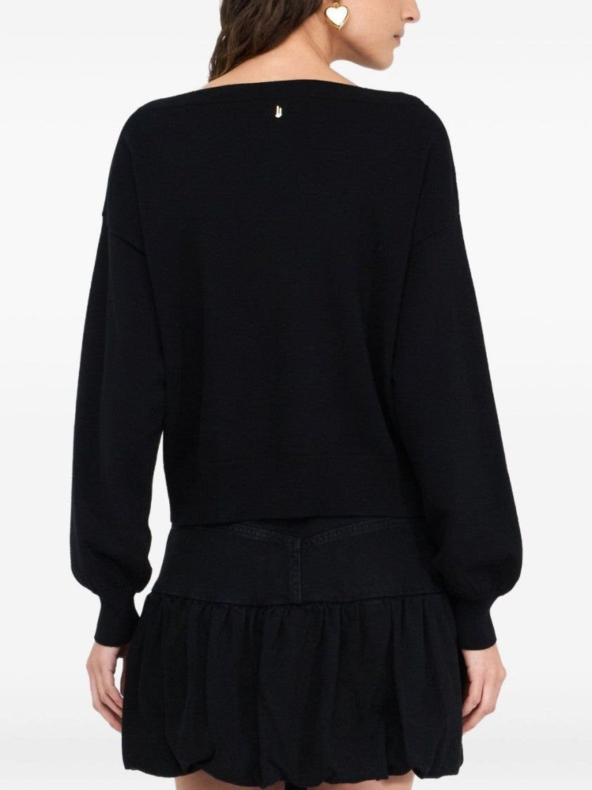 Liu Jo Relaxed Fit Black Sweater