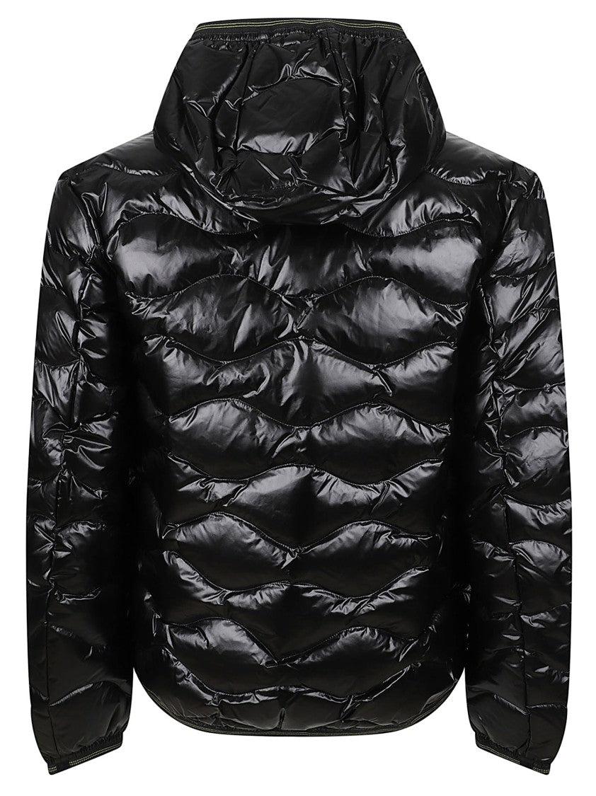 Blauer Horizontal Wave-Quilted Down Jacket With Functional Details
