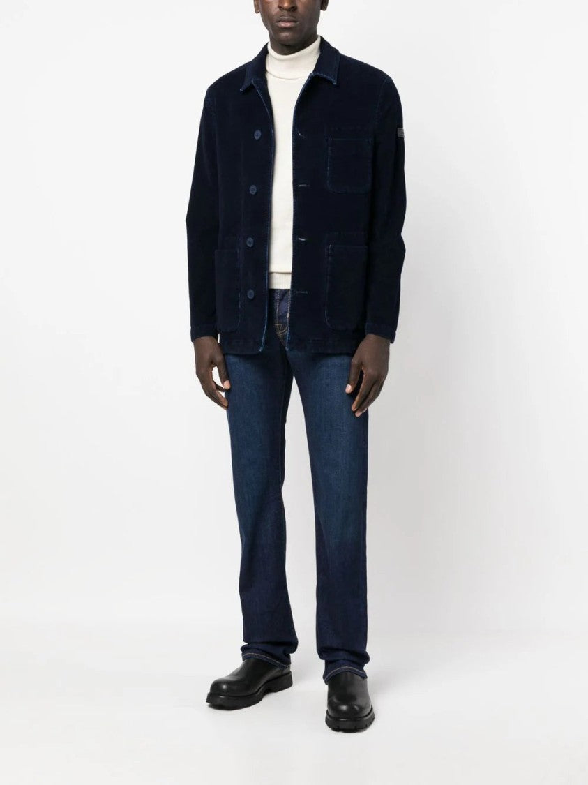 Jacob Cohen Embroidered-Logo Straight-Leg Jeans