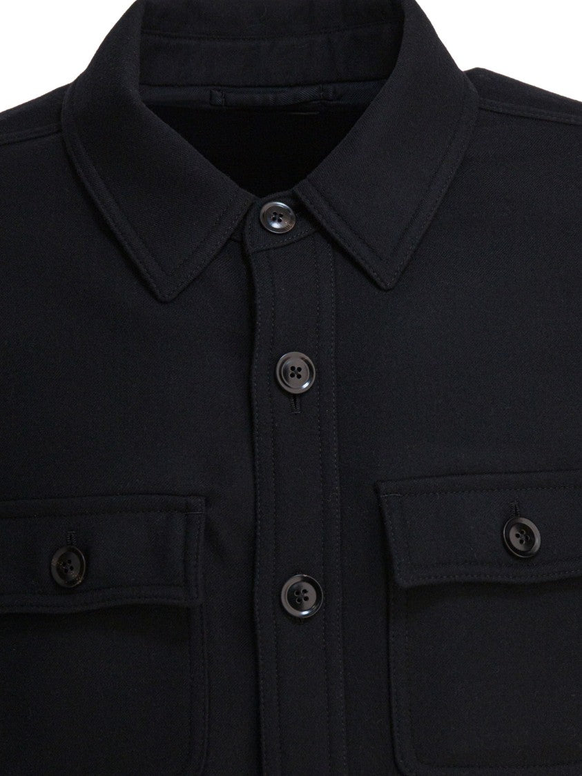 Tom Ford Double-Splittable Light Wool Outer Shirt