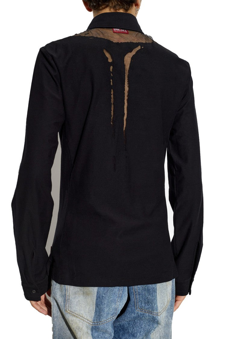 Diesel Multicolor Artistic Shirt With Premium Fabric Blend