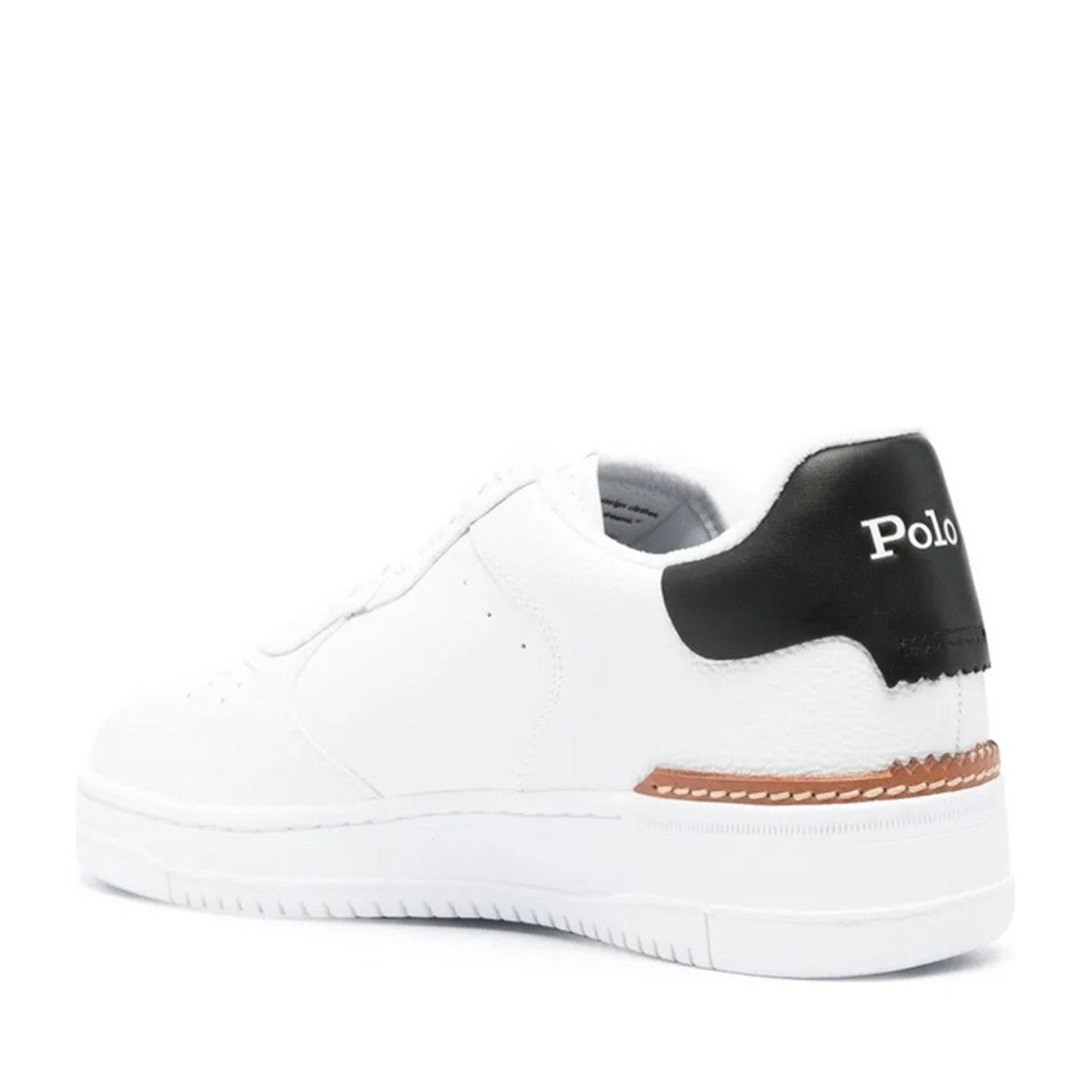 Polo Ralph Lauren Multicolor Masters Perforated Detail Textured Grip Leather Sneakers