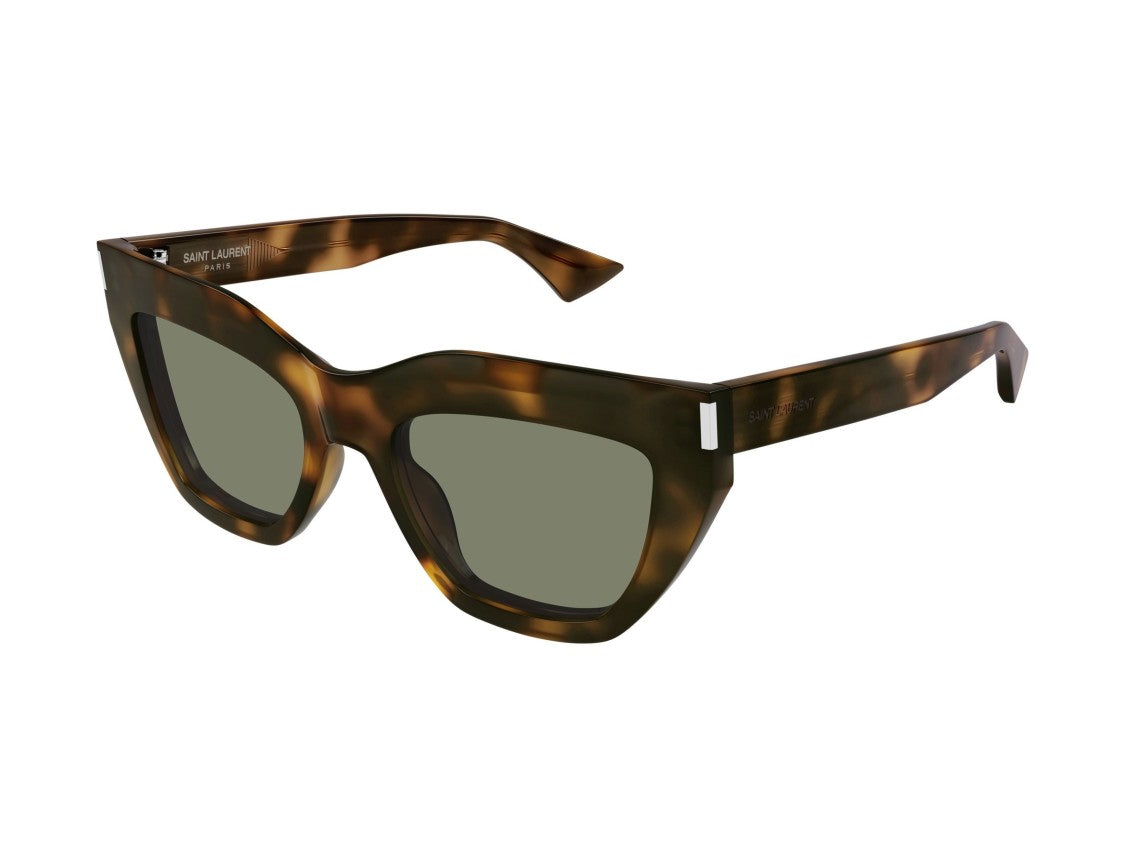 Saint Laurent Sl 759 Metallic Tortoiseshell Oversized Square Sunglasses