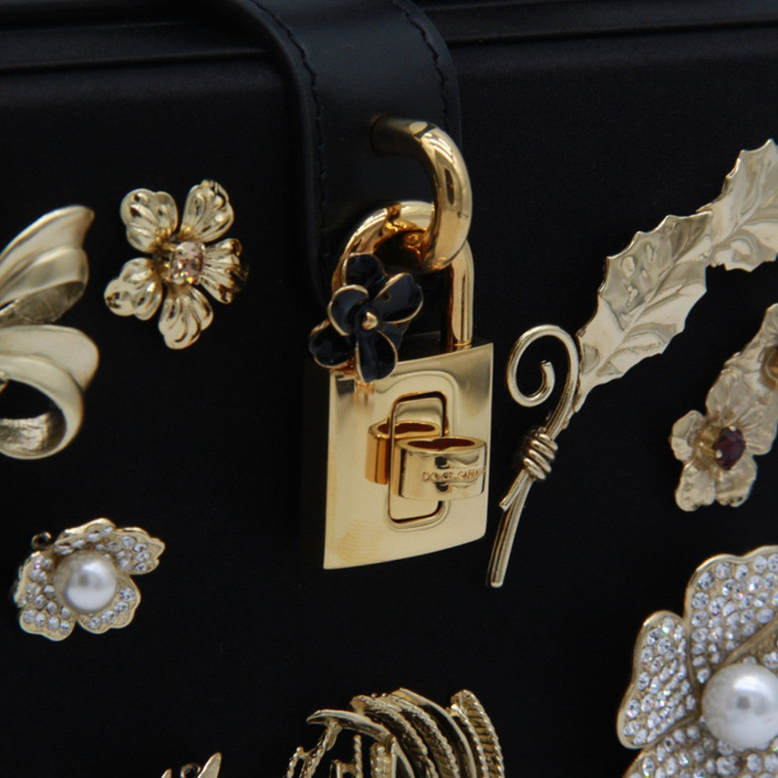 Dolce & Gabbana Structured Handbag With Gold-Tone Embellishments