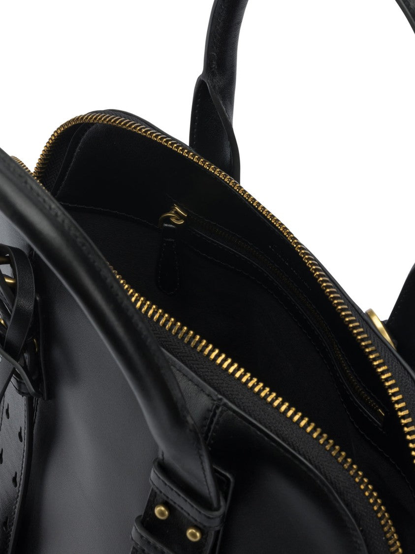 Pinko Black Leather Handbag