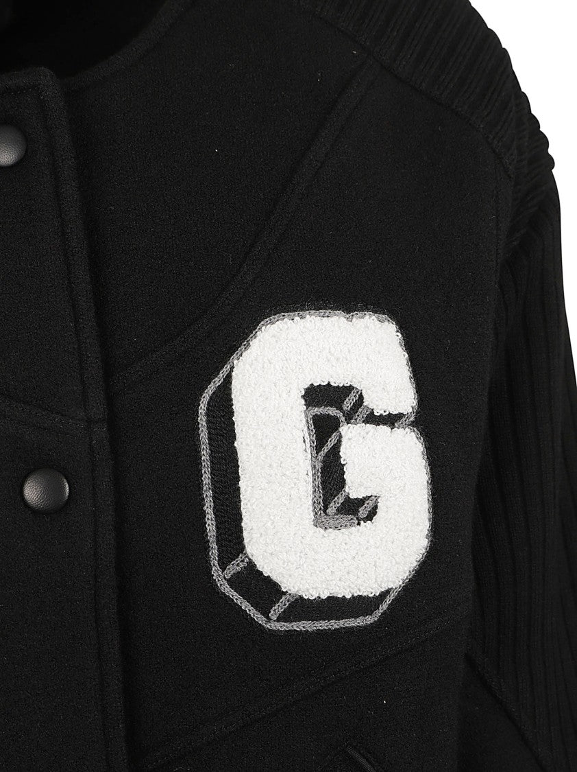 Givenchy Structured Black Coat With Ribbed Detailing