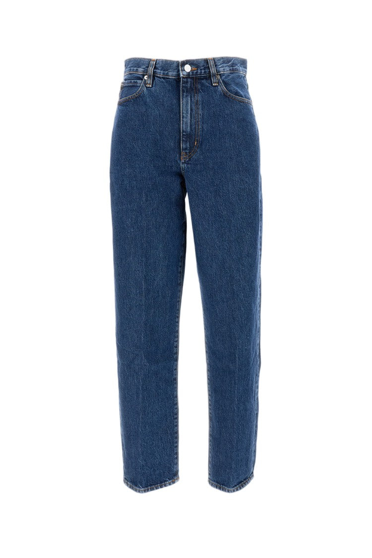 Frame High-Waisted Five-Pocket Denim Jeans With Front Zip Closure