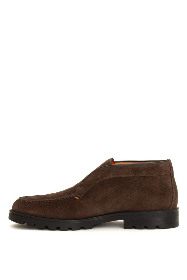 Santoni Suede Desert Boots With Rocker Sole