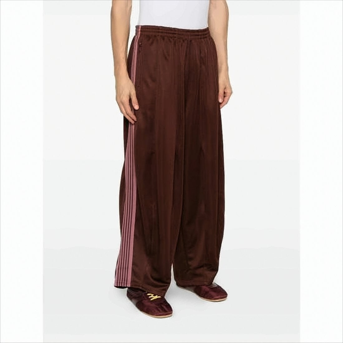 Needles Wide-Leg Polyester Pants With Contrasting Side Stripes