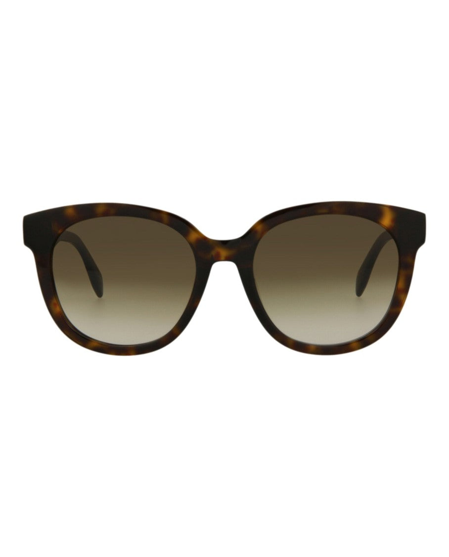 Alexander Mcqueen Tortoiseshell Round-Frame Acetate Sunglasses With Gradient Lenses