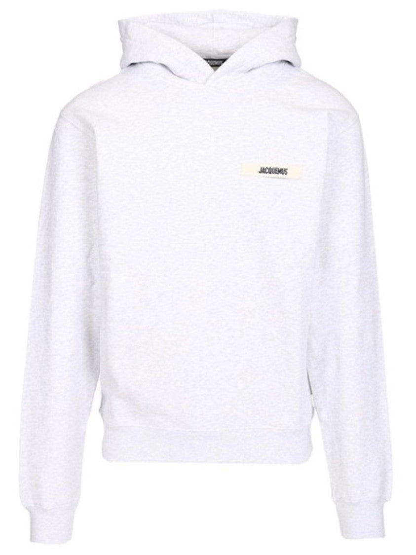 Jacquemus White Cotton Gros Grain Hoodie