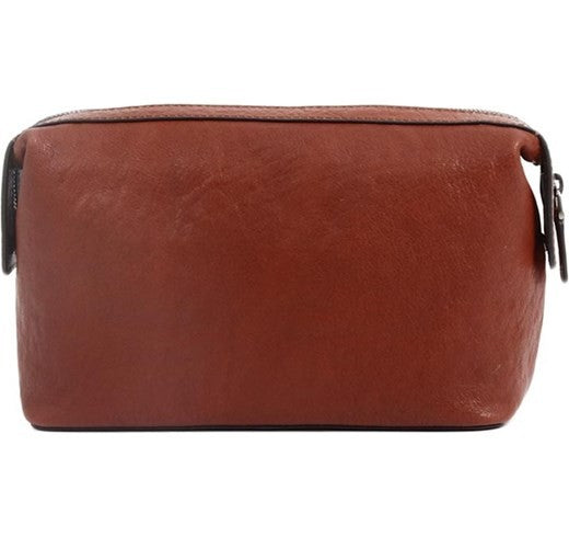 Piquadro Leather Brown Beauty Case With Design