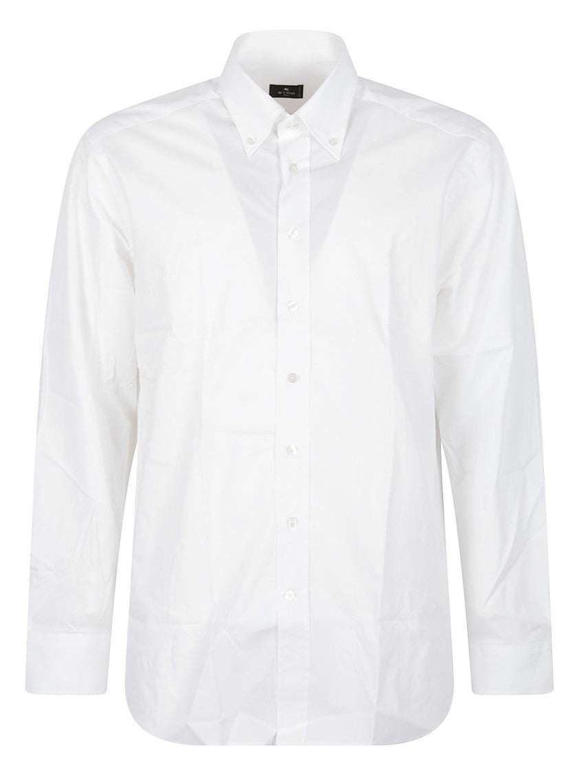 Etro White Roma Long-Sleeve Cotton Shirt