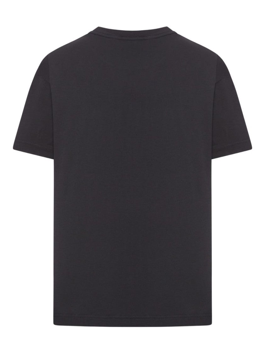 Palm Angels Relaxed Fit Black T-Shirt With Bold Lettering