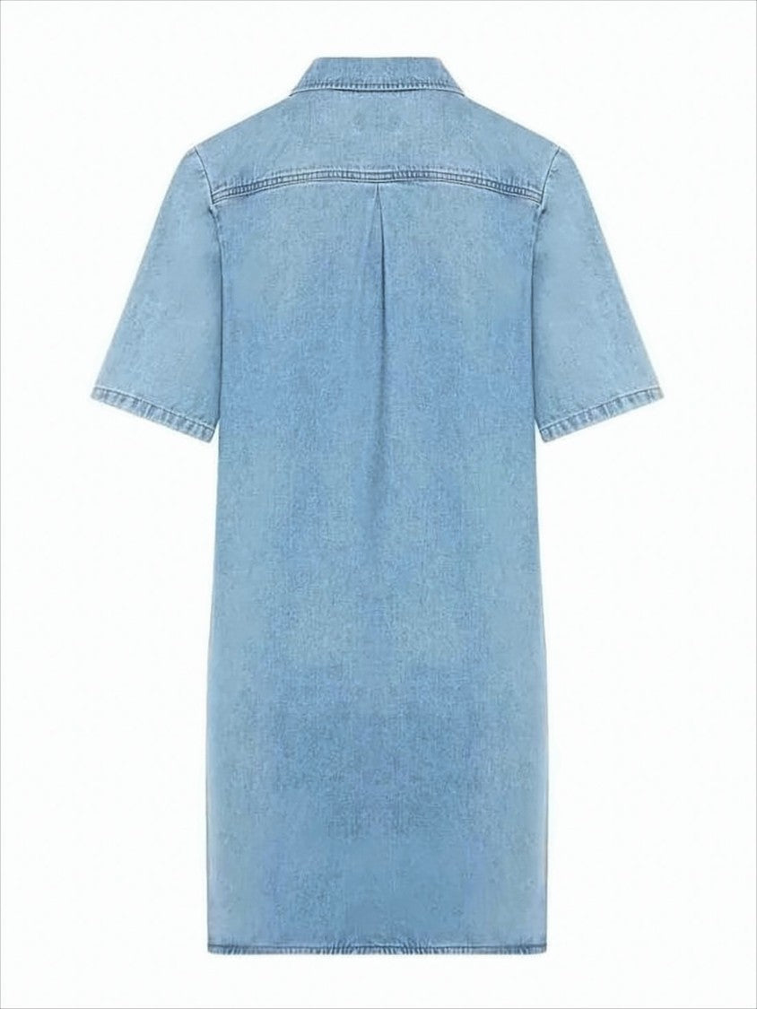 A.P.C. Light Blue Denim Midi Dress