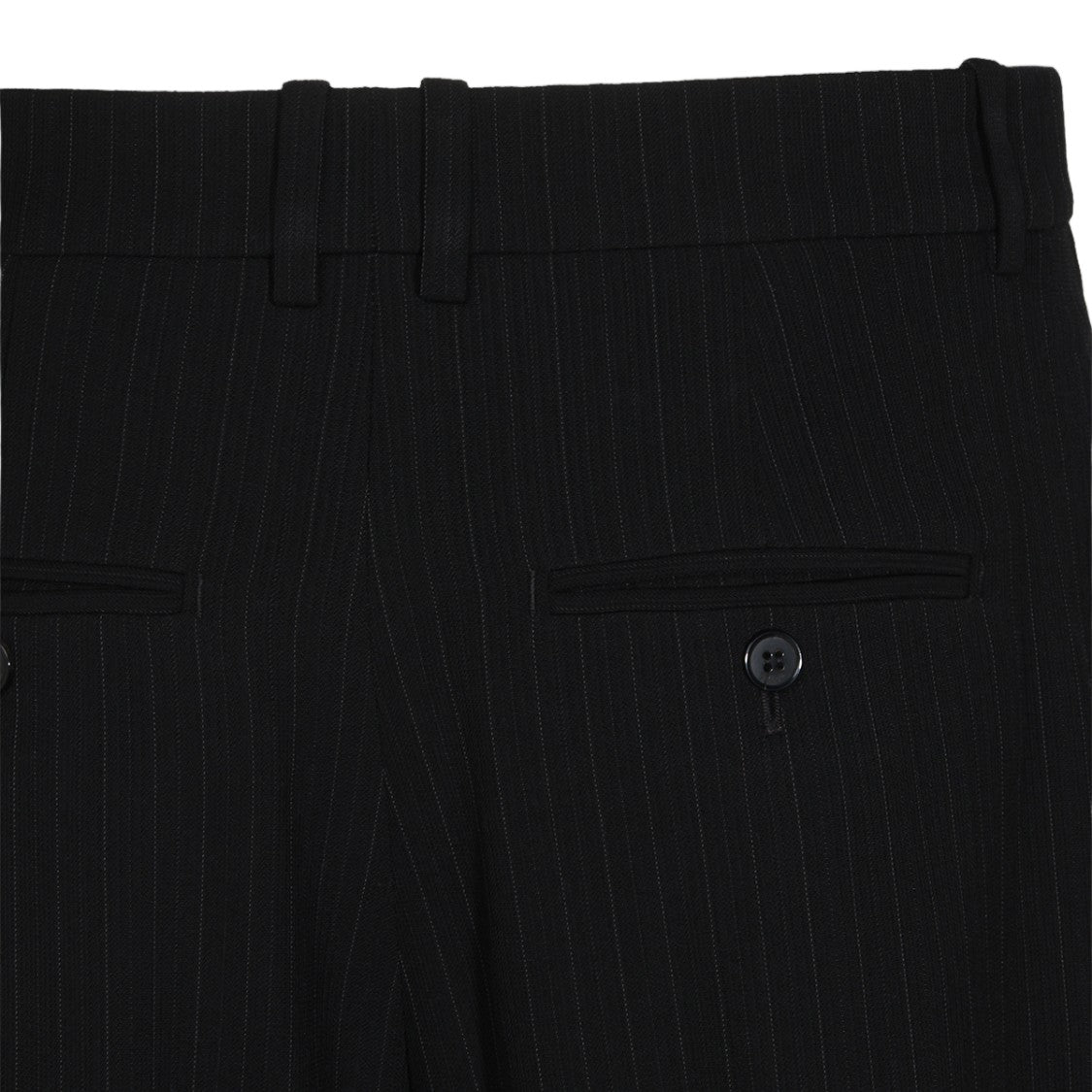 Saint Laurent Pinstripe High-Waist Tailored Slim-Fit Pants