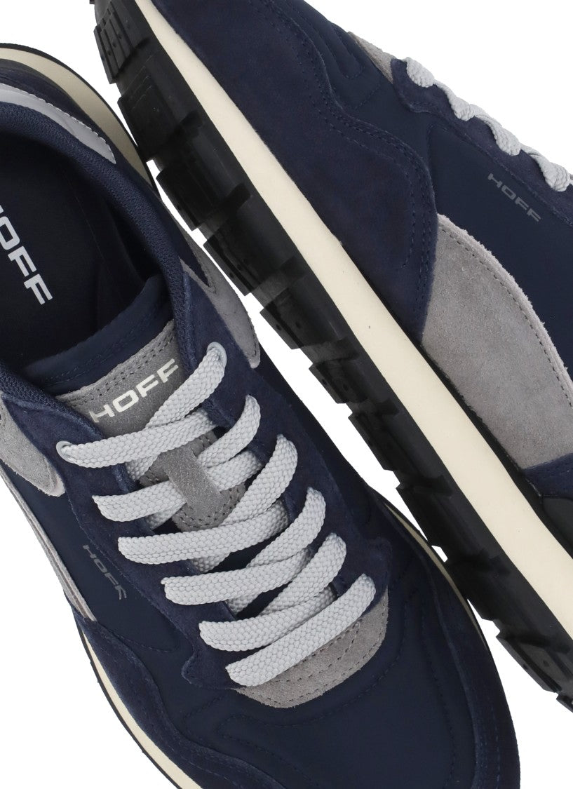 Hoff Blue Suede Gray Leather Accent Sneakers