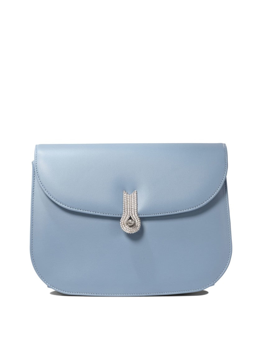 Amato Daniele Light Blue Leather Crossbody Bag