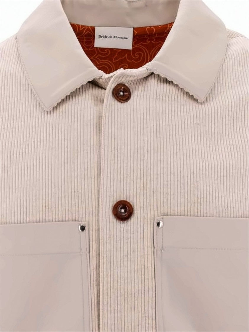 Drôle De Monsieur Relaxed Fit Corduroy Jacket With Contrast Lining