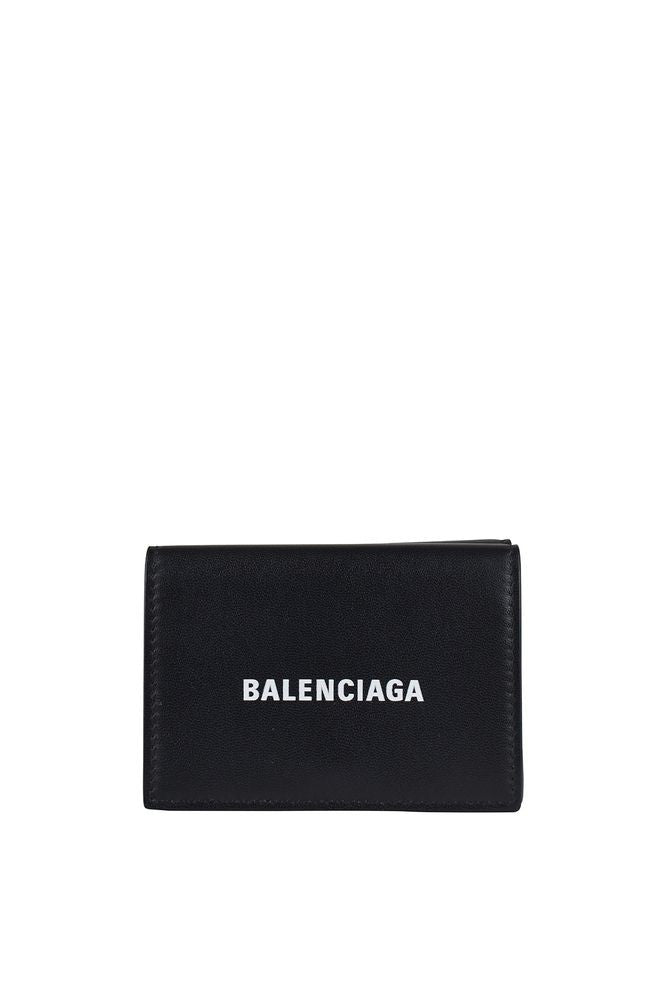 Balenciaga Mini Wallet In Black Grained Leather