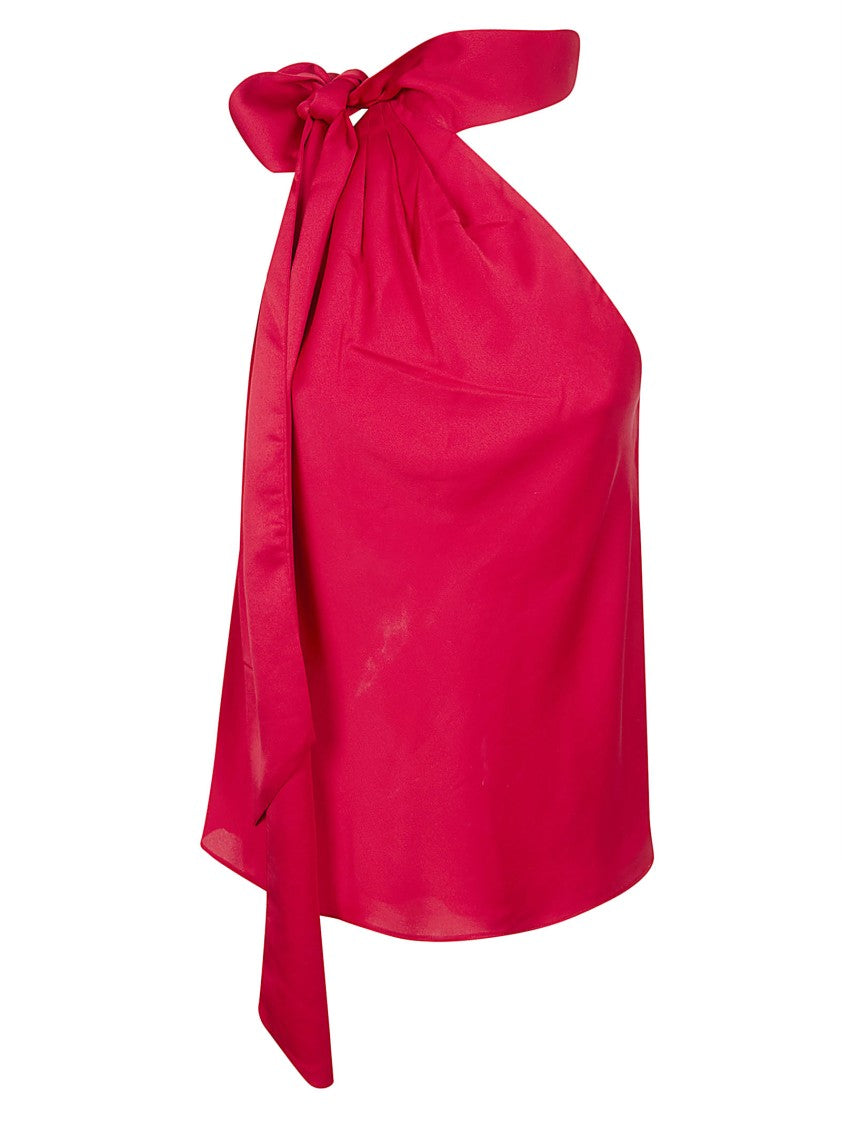 Lauren Ralph Lauren Cruise Red One-Shoulder Top