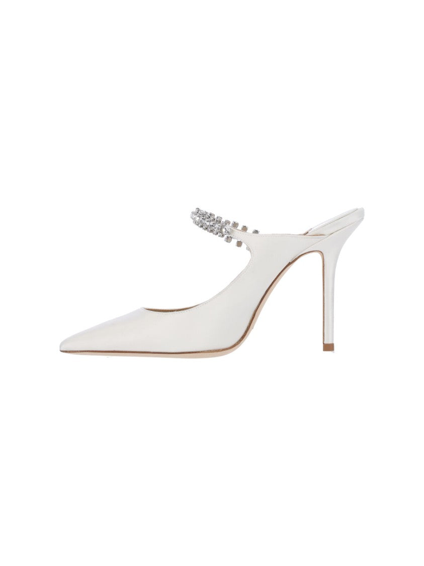 Jimmy Choo Crystal-Embellished High-Heeled Mules