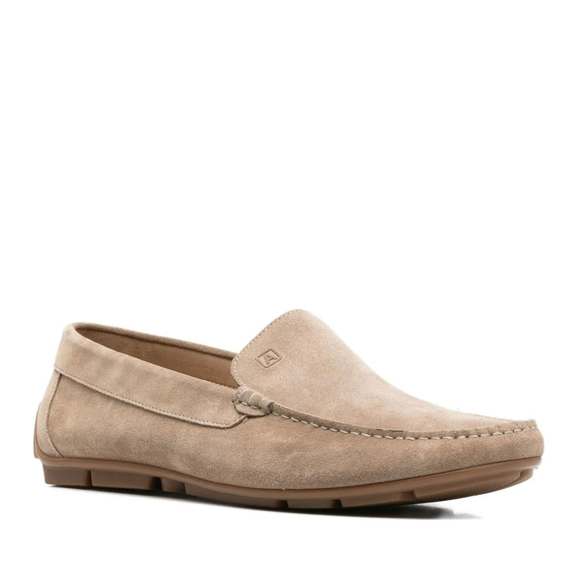 Alberto Gozzi Beige Flat Sole Suede Loafers