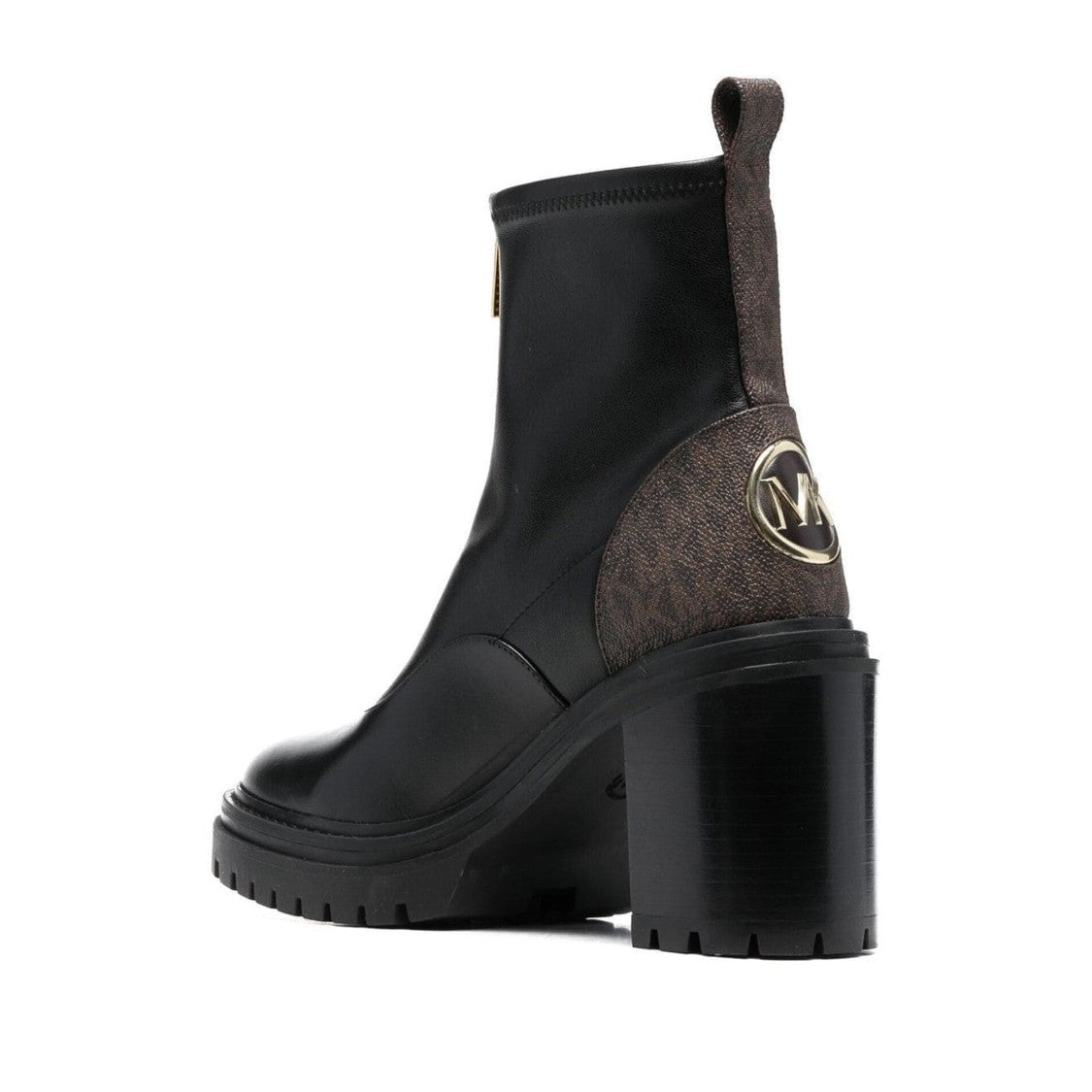 Michael Kors Black Cyrus Polyethylene Textured Heel Boots