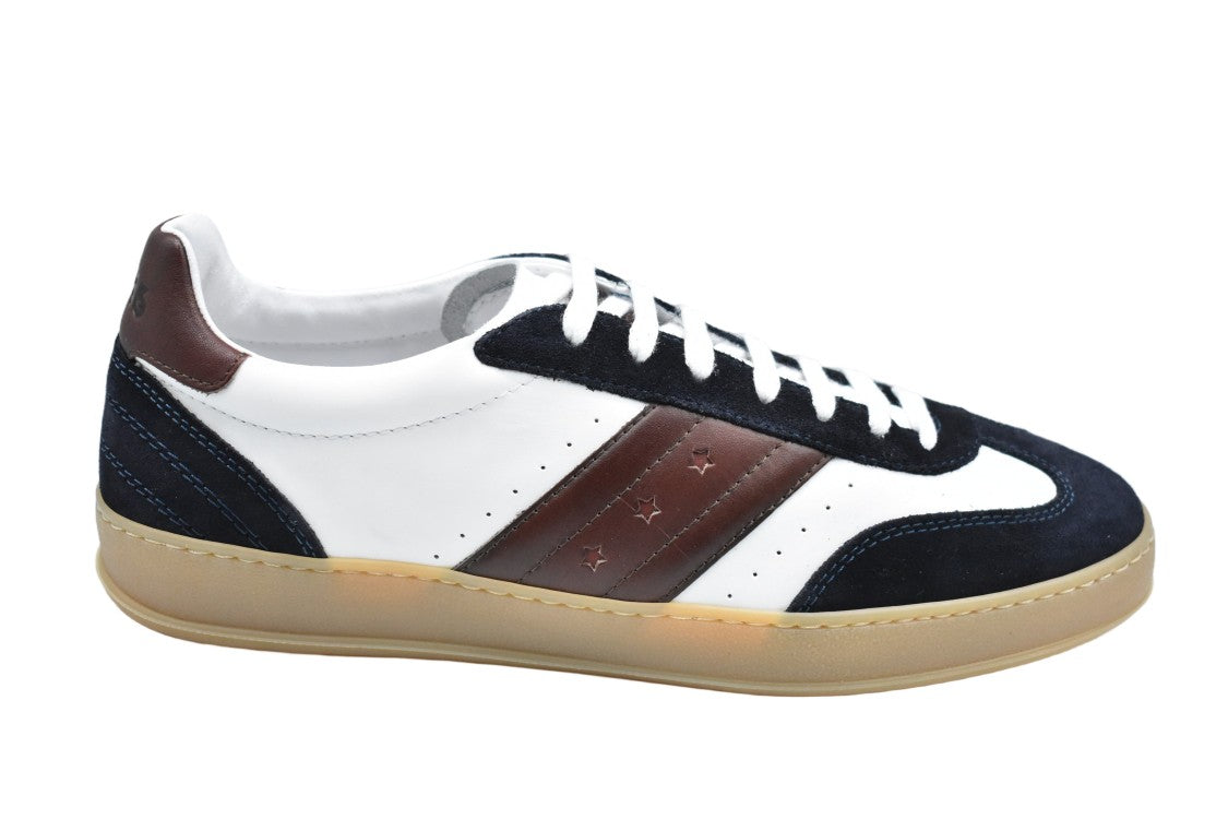 Pantofola D'oro Low-Top Sneakers With Navy Suede Overlays
