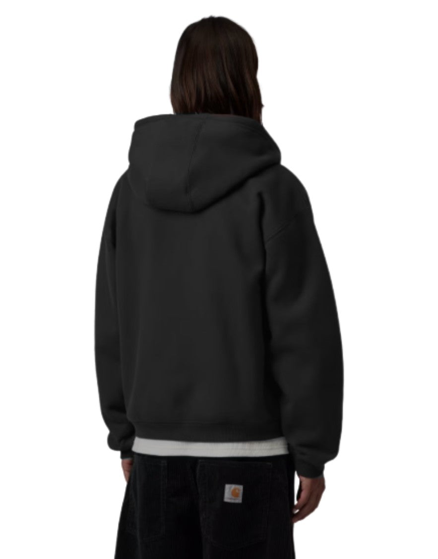 Carhartt Wip Black Ebbert Heavyweight Polycotton Hooded Sweatshirt