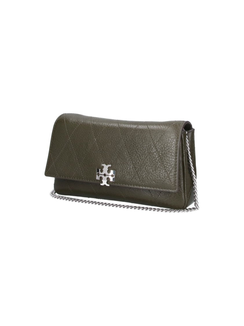Tory Burch Brown Charlie Quilted Leather Wallet