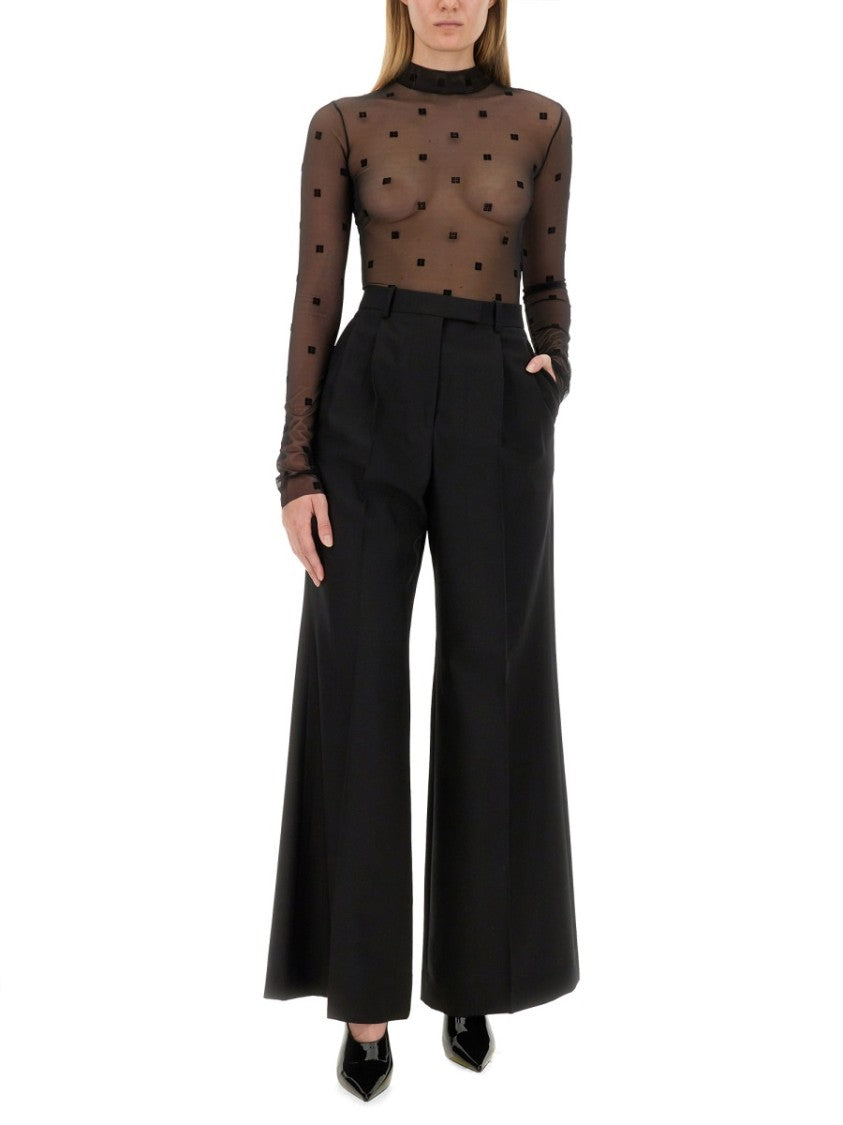 Givenchy Tailored Black Pantsuit With Wide-Leg Trousers