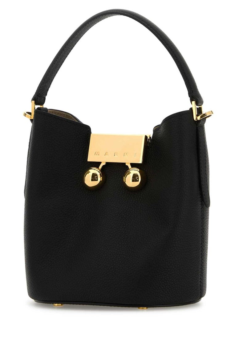 Marni Black Leather Trunkaroo Handbag