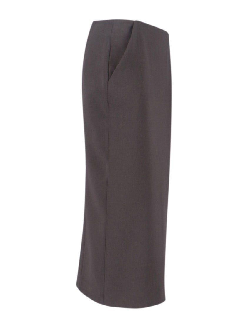 Giorgio Armani Knee-Length Tailored Skirt With Subtle Back Slit
