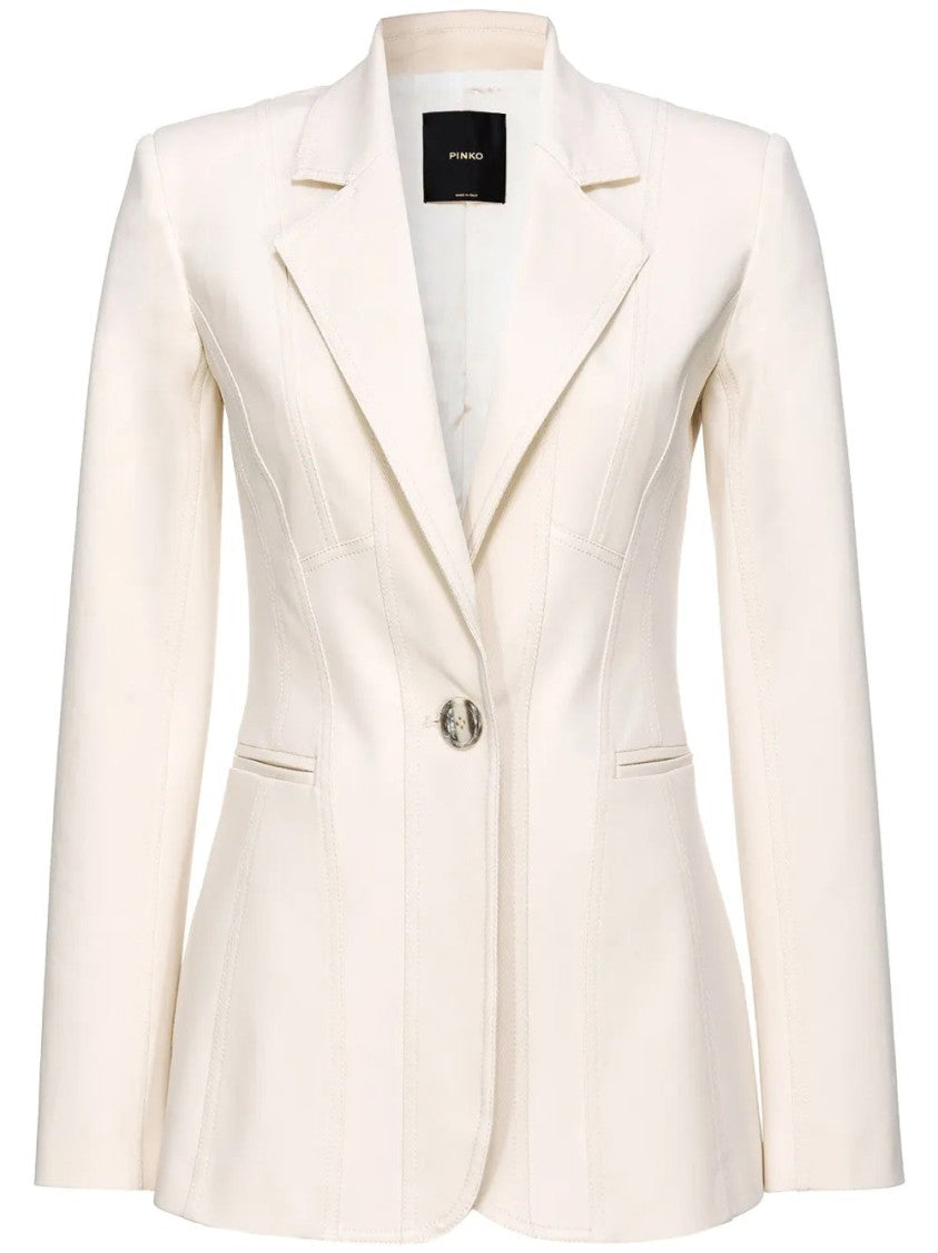 Pinko Single-Breasted Cotton Blazer