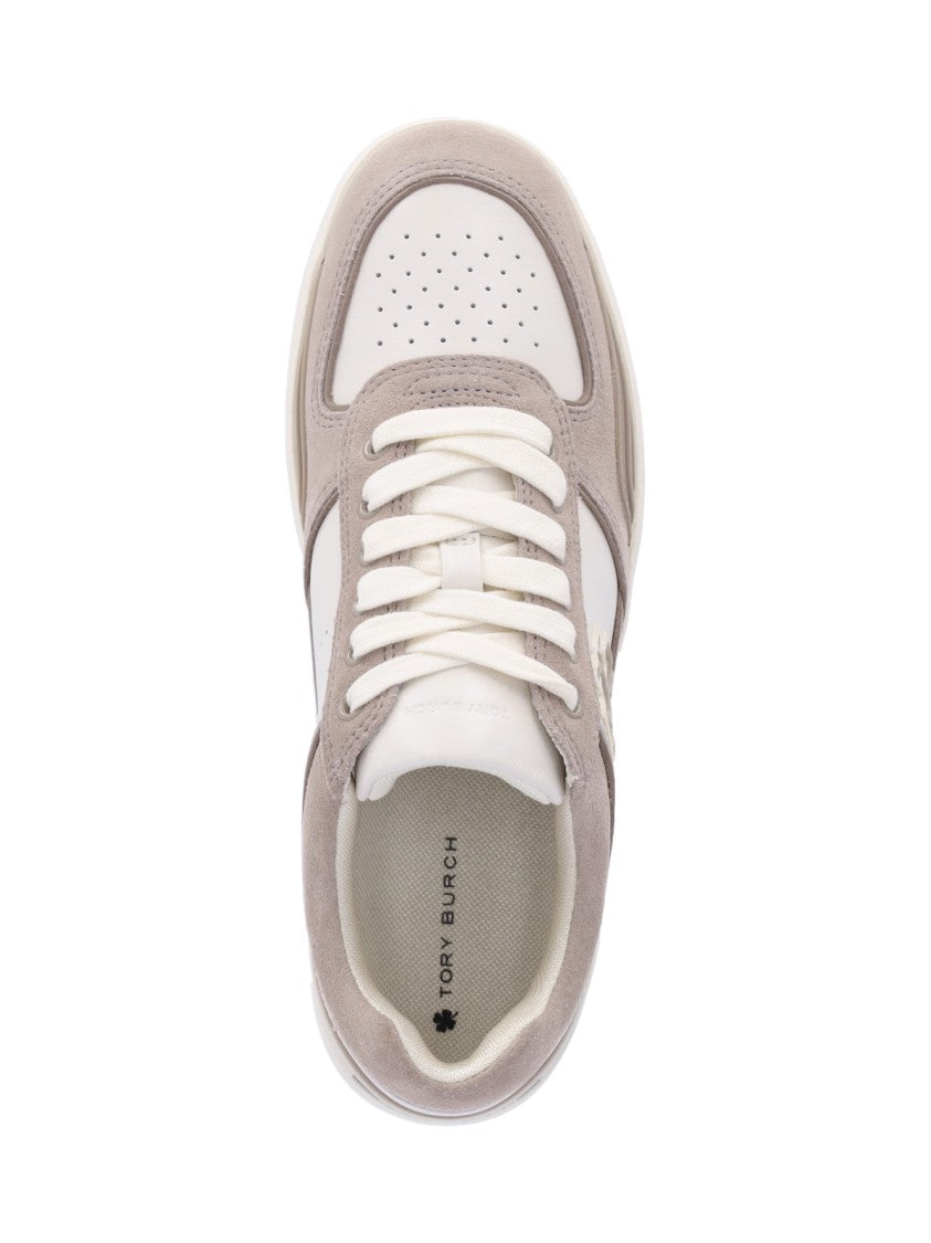 Tory Burch Clover Court' Taupe Nappa Sneakers – Taupe