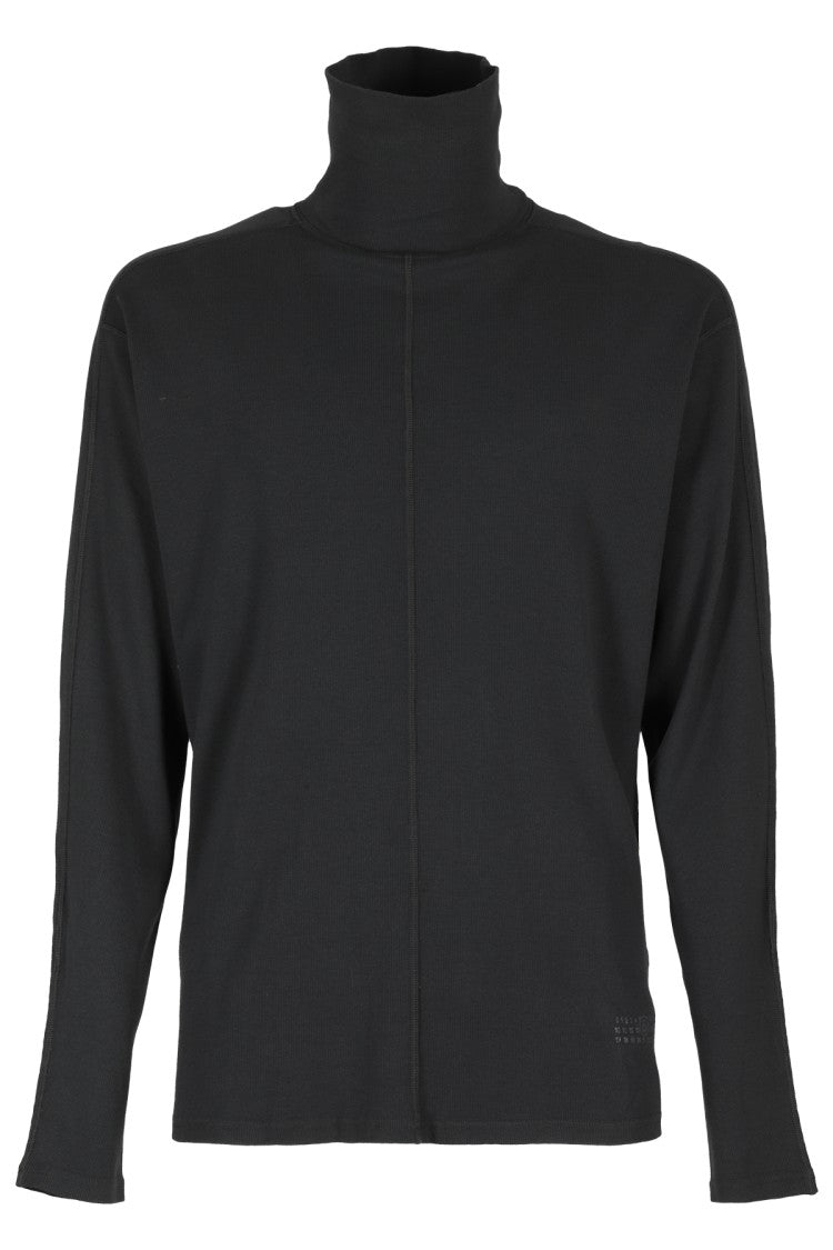 Mm6 By Maison Margiela Charcoal Ribbed Sweater