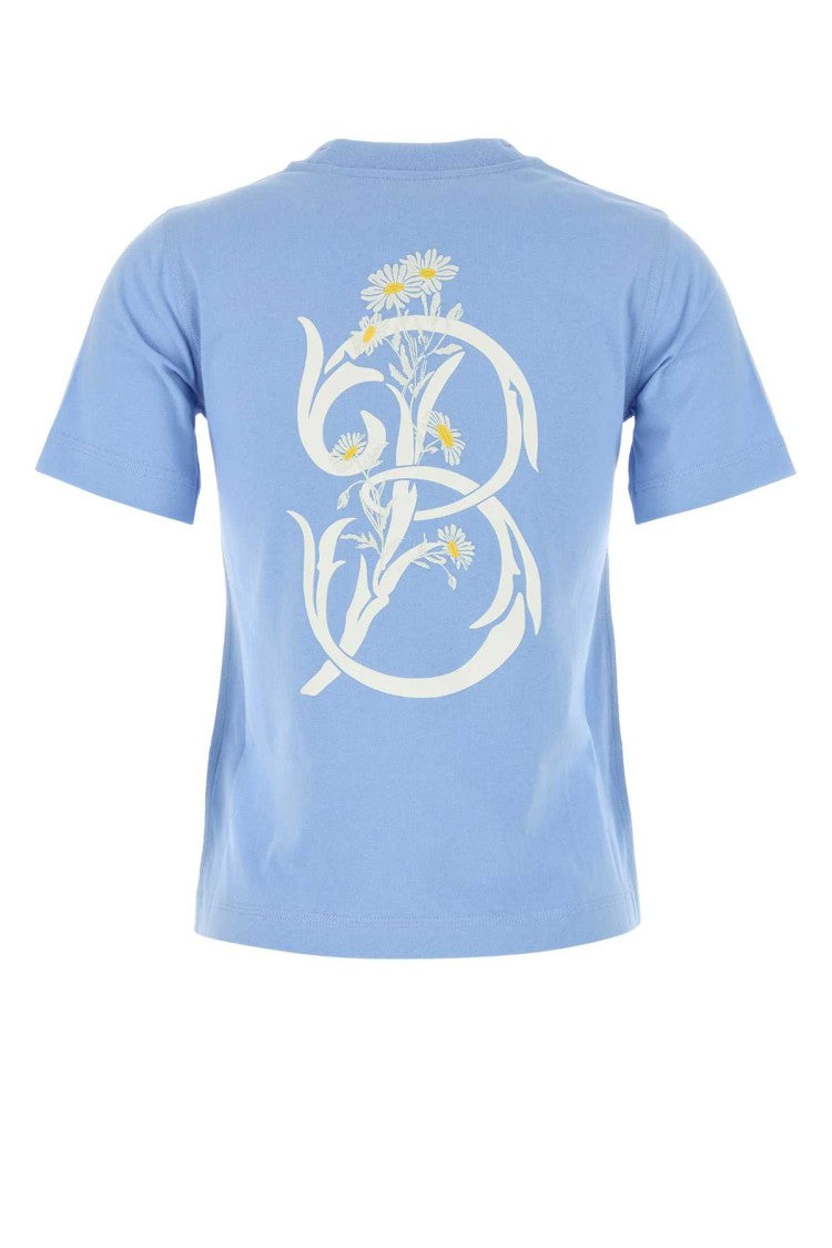 Burberry Cerulean Blue Cotton T-Shirt