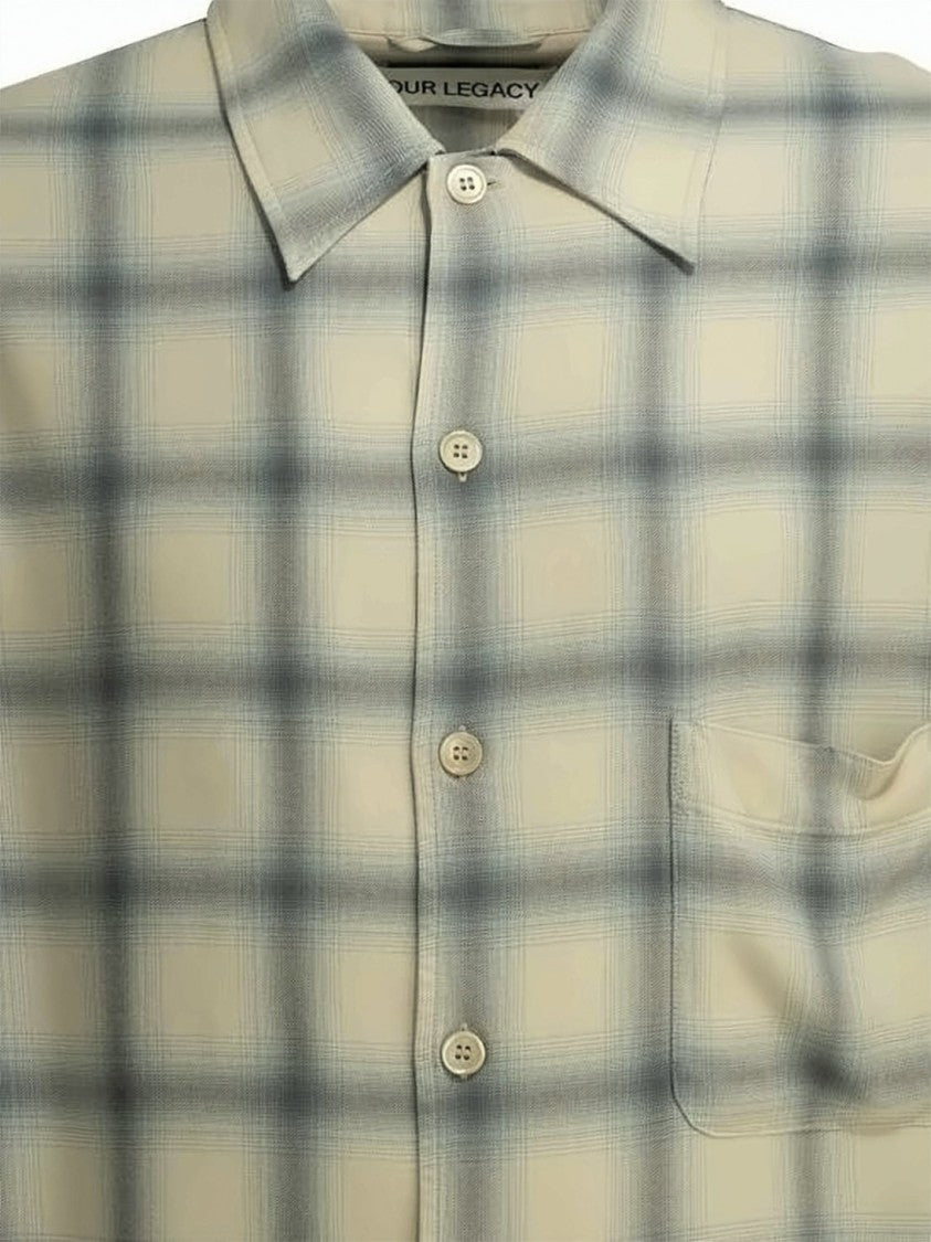 Our Legacy Checkered Viscose Long-Sleeve Shirt